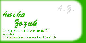 aniko zozuk business card